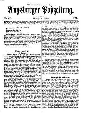 Augsburger Postzeitung Dienstag 16. Oktober 1877