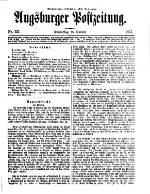 Augsburger Postzeitung Donnerstag 25. Oktober 1877