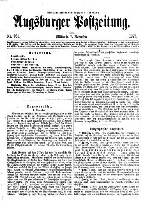 Augsburger Postzeitung Mittwoch 7. November 1877