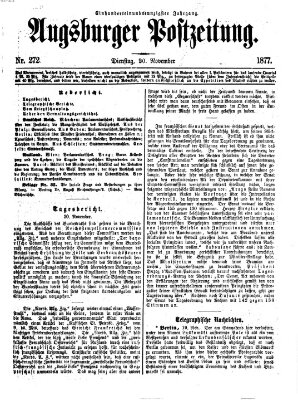 Augsburger Postzeitung Dienstag 20. November 1877