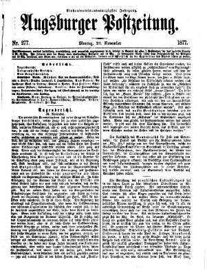 Augsburger Postzeitung Montag 26. November 1877