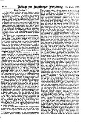 Augsburger Postzeitung Mittwoch 12. Dezember 1877