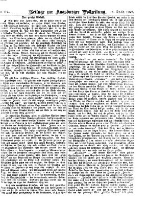 Augsburger Postzeitung Freitag 14. Dezember 1877