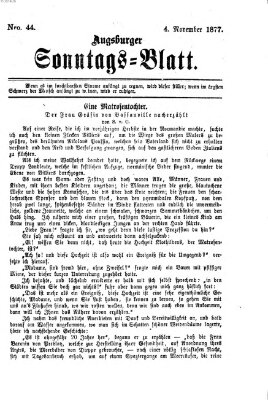 Augsburger Sonntagsblatt (Augsburger Postzeitung) Sonntag 4. November 1877