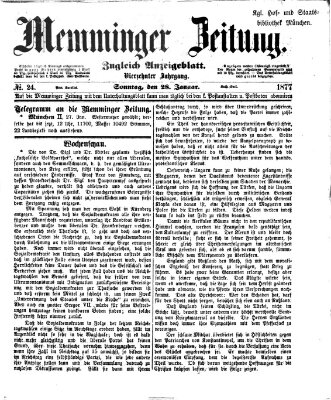 Memminger Zeitung Sonntag 28. Januar 1877