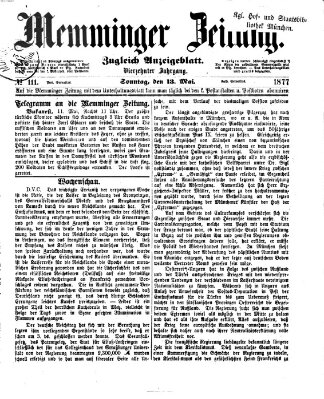 Memminger Zeitung Sonntag 13. Mai 1877