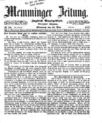 Memminger Zeitung Mittwoch 23. Mai 1877