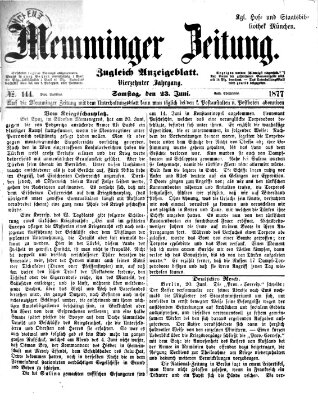 Memminger Zeitung Samstag 23. Juni 1877