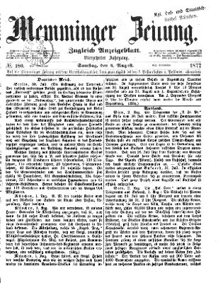 Memminger Zeitung Samstag 4. August 1877