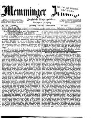 Memminger Zeitung Freitag 21. September 1877
