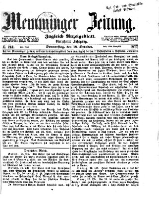 Memminger Zeitung Donnerstag 18. Oktober 1877