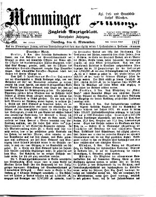 Memminger Zeitung Dienstag 6. November 1877