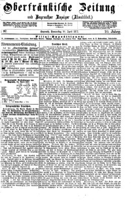 Oberfränkische Zeitung und Bayreuther Anzeiger (Bayreuther Anzeiger) Donnerstag 26. April 1877