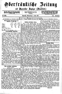 Oberfränkische Zeitung und Bayreuther Anzeiger (Bayreuther Anzeiger) Donnerstag 5. Juli 1877