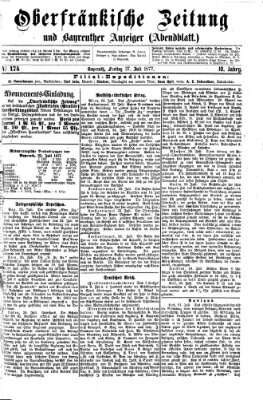 Oberfränkische Zeitung und Bayreuther Anzeiger (Bayreuther Anzeiger) Freitag 27. Juli 1877