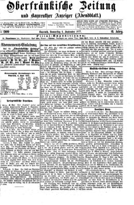 Oberfränkische Zeitung und Bayreuther Anzeiger (Bayreuther Anzeiger) Donnerstag 6. September 1877
