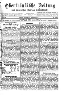 Oberfränkische Zeitung und Bayreuther Anzeiger (Bayreuther Anzeiger) Mittwoch 26. September 1877