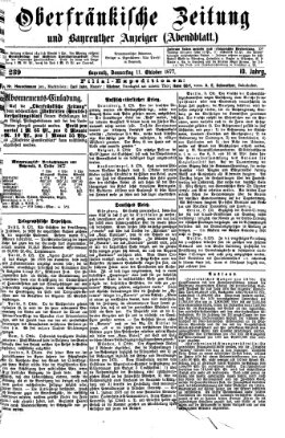 Oberfränkische Zeitung und Bayreuther Anzeiger (Bayreuther Anzeiger) Donnerstag 11. Oktober 1877