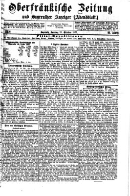 Oberfränkische Zeitung und Bayreuther Anzeiger (Bayreuther Anzeiger) Sonntag 21. Oktober 1877