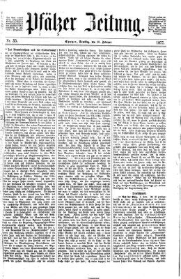 Pfälzer Zeitung Samstag 10. Februar 1877