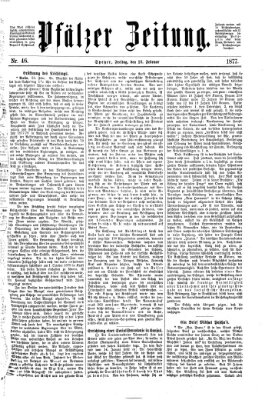 Pfälzer Zeitung Freitag 23. Februar 1877