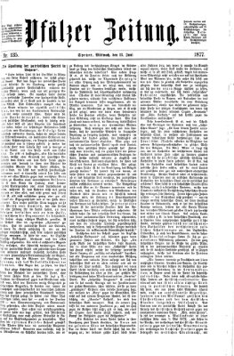 Pfälzer Zeitung Mittwoch 13. Juni 1877
