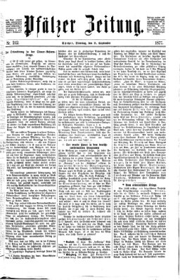 Pfälzer Zeitung Dienstag 11. September 1877