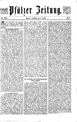 Pfälzer Zeitung Samstag 6. Oktober 1877