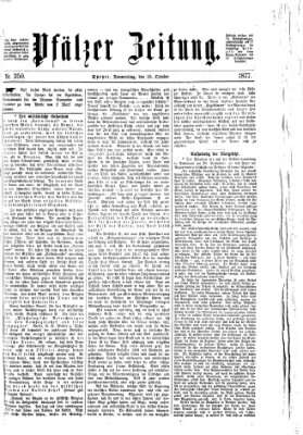 Pfälzer Zeitung Donnerstag 25. Oktober 1877