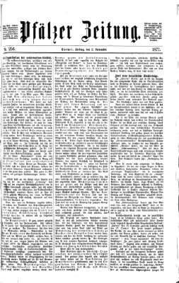 Pfälzer Zeitung Freitag 2. November 1877