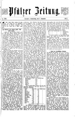 Pfälzer Zeitung Donnerstag 8. November 1877