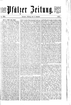 Pfälzer Zeitung Montag 12. November 1877