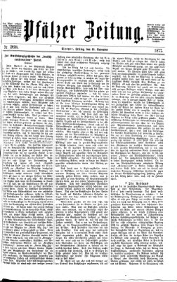 Pfälzer Zeitung Freitag 16. November 1877