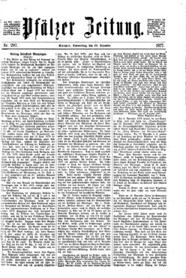 Pfälzer Zeitung Donnerstag 20. Dezember 1877