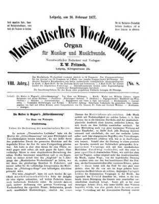Musikalisches Wochenblatt Freitag 16. Februar 1877