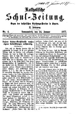 Katholische Schulzeitung (Bayerische Schulzeitung) Mittwoch 24. Januar 1877