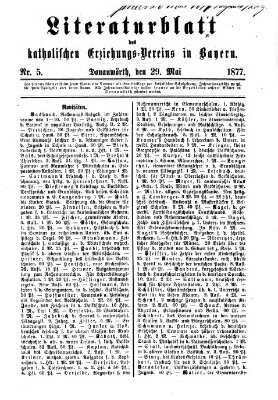 Katholische Schulzeitung (Bayerische Schulzeitung) Dienstag 29. Mai 1877