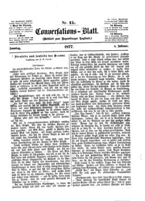 Regensburger Conversations-Blatt (Regensburger Tagblatt) Sonntag 4. Februar 1877