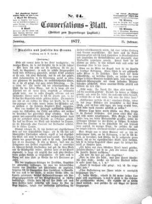 Regensburger Conversations-Blatt (Regensburger Tagblatt) Sonntag 25. Februar 1877