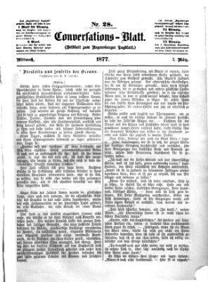 Regensburger Conversations-Blatt (Regensburger Tagblatt) Mittwoch 7. März 1877