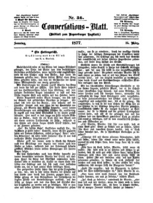 Regensburger Conversations-Blatt (Regensburger Tagblatt) Sonntag 25. März 1877