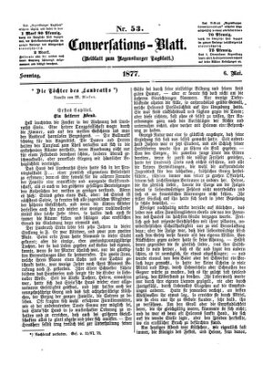 Regensburger Conversations-Blatt (Regensburger Tagblatt) Sonntag 6. Mai 1877