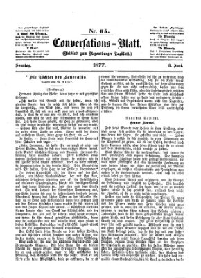 Regensburger Conversations-Blatt (Regensburger Tagblatt) Sonntag 3. Juni 1877