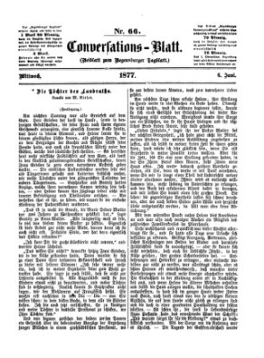 Regensburger Conversations-Blatt (Regensburger Tagblatt) Mittwoch 6. Juni 1877