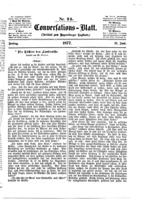 Regensburger Conversations-Blatt (Regensburger Tagblatt) Freitag 22. Juni 1877