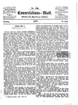 Regensburger Conversations-Blatt (Regensburger Tagblatt) Sonntag 24. Juni 1877