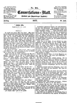 Regensburger Conversations-Blatt (Regensburger Tagblatt) Freitag 29. Juni 1877