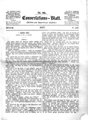 Regensburger Conversations-Blatt (Regensburger Tagblatt) Mittwoch 11. Juli 1877