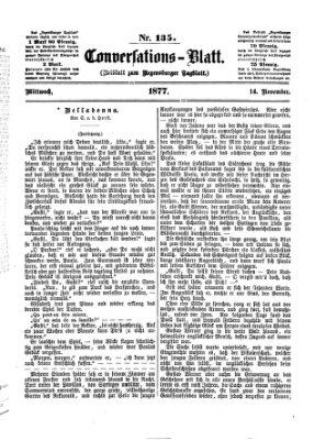 Regensburger Conversations-Blatt (Regensburger Tagblatt) Mittwoch 14. November 1877