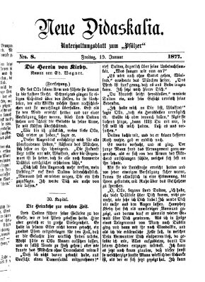Neue Didaskalia (Pfälzer) Freitag 19. Januar 1877